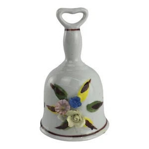 Vintage Capodimonte Porcelain Bell With Applied Floral Design - Picture 1 of 10