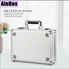 Silver Aluminum Hard Briefcase Gun Carry Case Heavy Duty Waterproof Tool Box