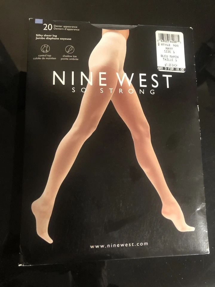 Pantimedias Nine West So Strong Style 920 Sedosas Transparentes Control Azul Marino Talla 1 Foto 1 de 4