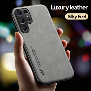 For Samsung Galaxy S25 Ultra S24 FE S23 Luxury Leather Magnetic Shockproof Case - Picture 1 of 10
