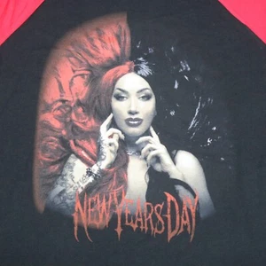 *NUEVA* Camiseta Año Nuevo Día de Ceniza Costello Roja Negra Banda Gótica Punk Adulto Talla XL - Imagen 1 de 8