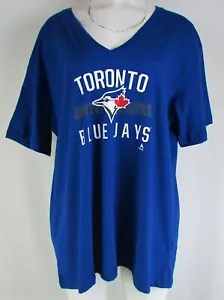 Camisa para mujer Toronto Blue Jays MLB Majestic talla grande azul real cuello en V - Imagen 1 de 6