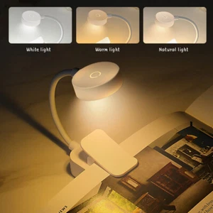 LED Eye Protection Book Night Light Adjustable Mini Clip-On Study Desk Lamp - Picture 1 of 10