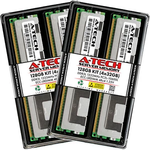 128GB 4x 32GB PC3L-10600L LRDIMM Supermicro 6027R-E1R12T 6037R-E1R16N Memory RAM - Picture 1 of 5