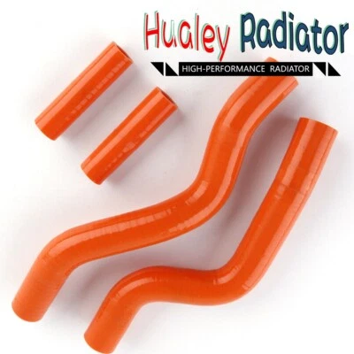 For 2001-2008 SUZUKI RM250 RM 250 2002 2003 2004 Orange Silicone Radiator Hoses - Image 1 of 4