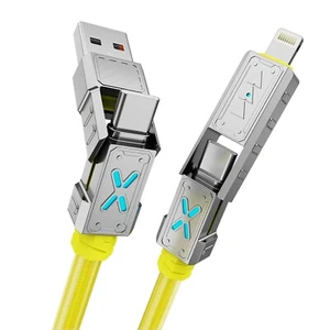 Multi Charging Cable 4 in 1 Multiple USB Fast Charger For iPhone Type C MicroUSB - Picture 1 of 28