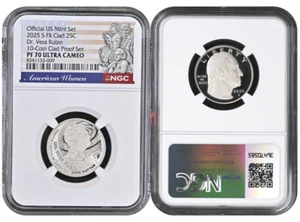 2025 S Plad Quarter 25C Dr. Vera Rubin 10 Coin Proof NGC PF70 UC prime uscite - Foto 1 di 1