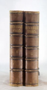 William Cullen Bryant Leather 1872 Picturesque America Steel & Wood Engravings - Picture 1 of 13