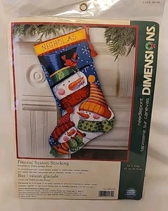 2007 Dimensions Freezin Season Stocking Christmas Needlepoint Kit 72-109139 NEU - Bild 1 von 9