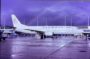 Boeing 727 - 35 mm Colour Slide - Olympic - White livery- SX-BKK- See Note - Picture 1 of 1