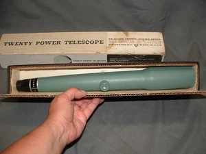 Vintage Bausch & Lomb Twenty Power Telescope 20X Scope - GRN - Cat. No. 61-41-12 - Picture 1 of 12