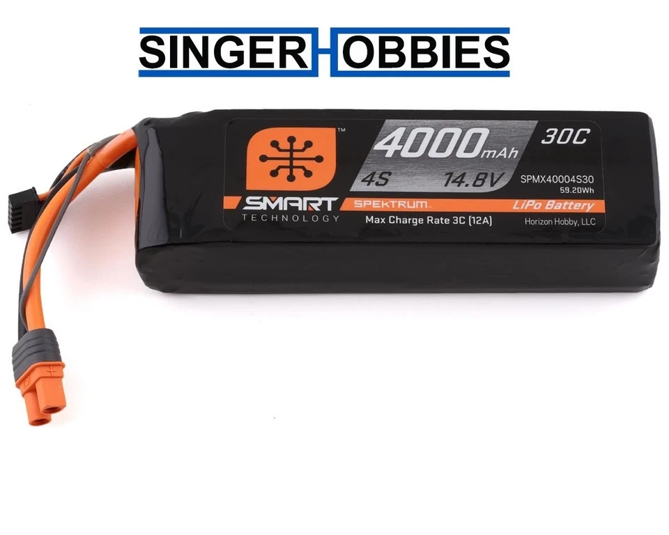 Spektrum SPMX40004S30 14.8V 4000 mAh Smart Lipo Battery