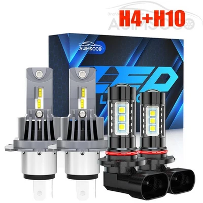 For Nissan Versa 2007-2013 - 9003 LED Headlight Fog Lights High&Low Beam Bulbs 4 - Image 1 of 4