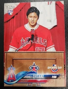 2018 Topps Opening Day - Shohei Ohtani #200 (RC) READ Has 2 Wrinkles On The Face - Picture 1 of 3