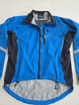 Showers Pass Cycling Jacket Men’s M Blue Waterproof Windbrkr Reflective Vented - Image 1 of 4