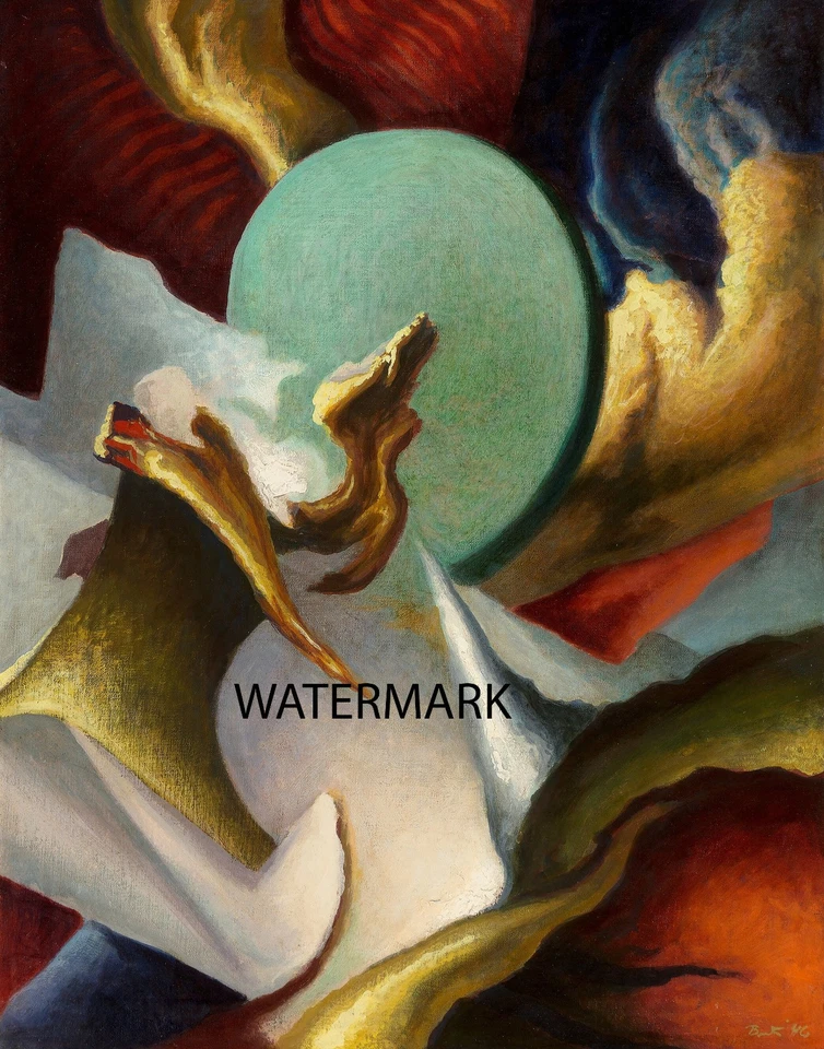 Impresión grande Thomas Hart Benton FANTASY 1946 24x30 pulgadas - REPRODUCCIÓN Foto 1 de 1