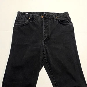 Wrangler Cowboy Cut Boot Cut Leg Jeans Herren 31x38 Schwarz Denim Western Baumwolle - Bild 1 von 14