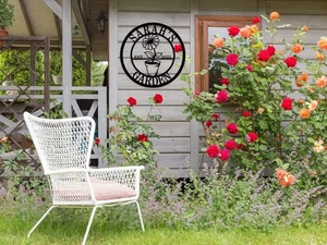 Custom Metal Home Sign, Personalized Garden Sign with Name, Mother's Day Gifts - Picture 1 of 6