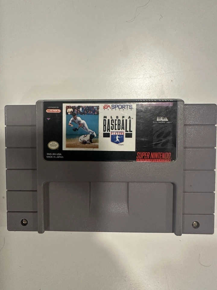 1994 SNES MLBPA Baseball Authentic EA Sports Super Nintendo Cart ONLY - Image 1 of 1