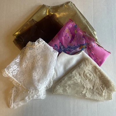 Lote De 6 Bufandas Y Collares De Colección Retro Encaje Cosplay Artes Teatrales Marrón Dorado Foto 1 de 4