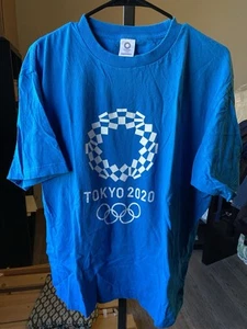 Tokyo Olympics 2020 T-shirt Short Sleeve Blue men’s size M - Picture 1 of 3