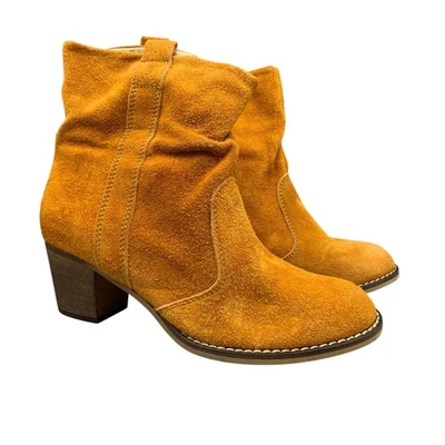 Замшевые кожаные сапоги SUNDANCE 40 США 9 цвет Burnt Orange Lavorazione Artigiana - Изображение 1 из 4