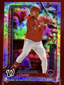 2025 Topps Chrome Logofractor  Nathaniel Lowe #49 Washington Nationals - Picture 1 of 2