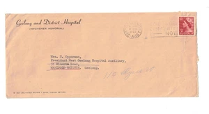 Australia 1955 3 1/2d GEELONG HOSPITAL Cubierta, CDs GEELONG Vic - Imagen 1 de 1
