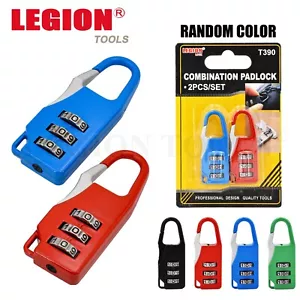 2Pcs Combination Lock Padlock 3 Digit Dial Travel Suitcase Luggage Gym Locker Au - Picture 1 of 5