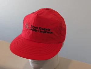 Red 56th Forest Products Safety Conference Trucker Hat Vintage Cap Flat brim USA - Picture 1 of 13