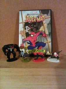 Spider-Man bundle DVD & 4 Figurines all Marvel-Venom, Sandman 2099, Lizard - Picture 1 of 12