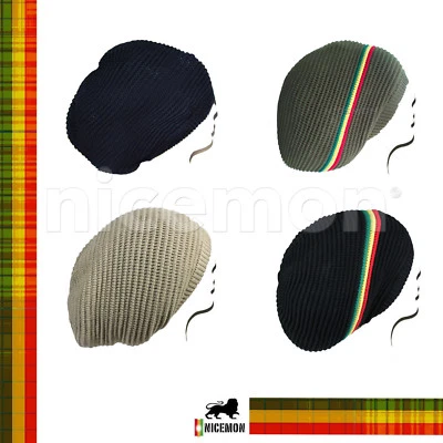 CUSTOM & PERSONALIZED Rasta Dread Dreadlocks Tam Hat Beret 100% Cotton Cap Reggae Marley Jamaica M/L