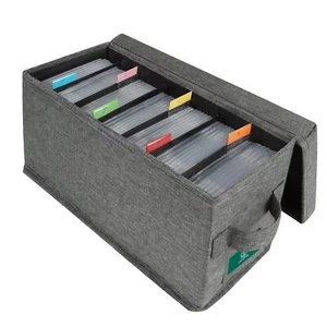 wavetree Cd Storage Box With Lid Practical Cd Case Holder Organizer With Index L - Picture 1 of 7