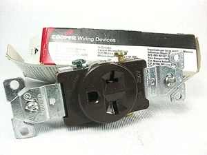 20 Amp 250 Volts AC Single Outlet by Cooper ~ New! - Picture 1 of 11
