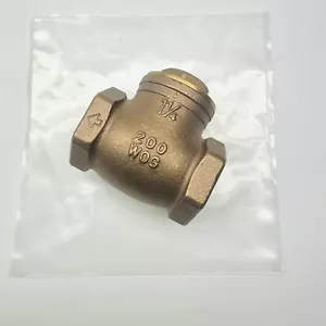 Soft Seat Cast Brass Swing Check Valve 1-1/4" NPT Threaded, 200# CWP, 01739193L - Picture 1 of 4