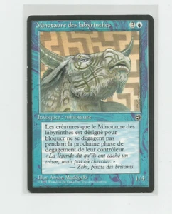 TARJETA FRANCESA MAGIC THE GATHERING 1995 WIZARDS MINOTAURE DES LABYRINTHES/INVOQUER  - Imagen 1 de 2