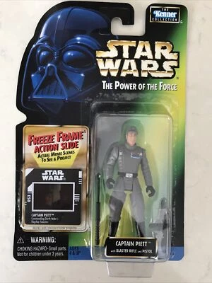 Star Wars Poder de la Fuerza Capitán Piett con Respaldo Verde 1997 Kenner Foto 1 de 2