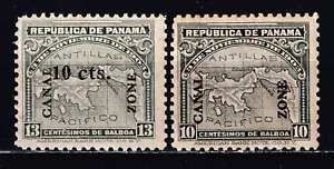 Canal Zone Sc# 36-37 MH 1911-14 CV $54 gtc3 - Picture 1 of 1