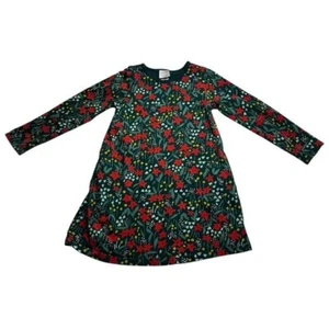 Hanna Andersson Holiday Print Dress in Cotton Jersey Size 5 - Picture 1 of 3