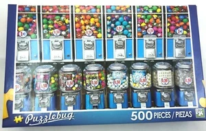 PUZZLEBUG ROW OF SWEET MACHINES GUMBALL MACHINES 500 PIECES PUZZLE NEW A8 - Picture 1 of 6