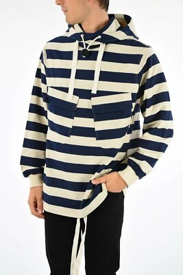 Sudadera con capucha a rayas azul marino Thornford de Burberry para hombre - grande - venta al por menor $650 Foto 1 de 4