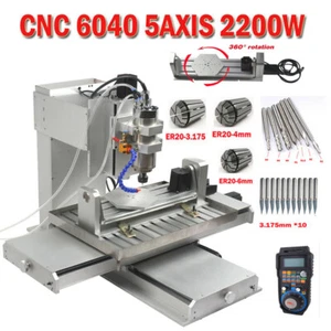 5Axis CNC6040 Engraver Engraving Carving Cutter Router Milling DIY Machine 2200W - Picture 1 of 11