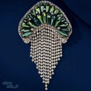 Ocean Jellyfish Brooch Pin Crystal Rhinestone Brooches Wedding Party JewelryGift - Picture 1 of 11