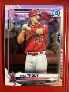 MIKE TROUT 2021 Bowman Chrome #54 Los Angeles Angels - Picture 1 of 2