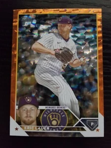 2023 Topps Eric Lauer Orange Foil /299 #109 Brewers - Picture 1 of 2