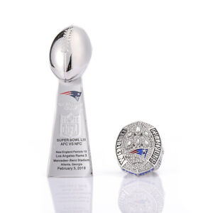 1 Trophy and 1 Pcs Rings 2018 New England Patriots  Championship ring /20/