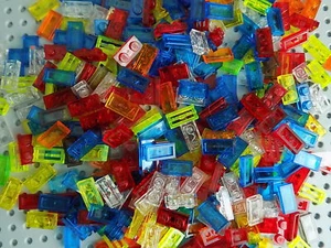 Lego Lot of 25 Translucent 1x2 Plates Tile Grill Randomly picked from huge lot - Picture 1 of 7