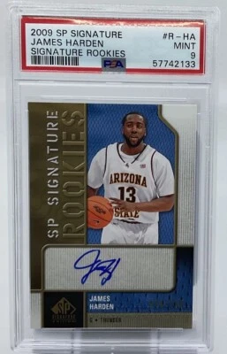 James Harden Rookie Auto PSA 9 -2009 SP Signatures /199 Clippers, ASU Sun Devils - Image 1 of 4