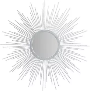 Madison Park Wanddekor Fiore Metall Sunburst Akzent Wandspiegel 29,5 Zoll Silber - Bild 1 von 6