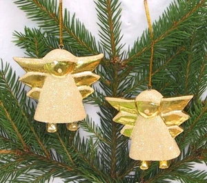 10er Set Engel Holz Weihnachtsengel Weihnachten Deko Holzengel gold Christbaumsc - Bild 1 von 4